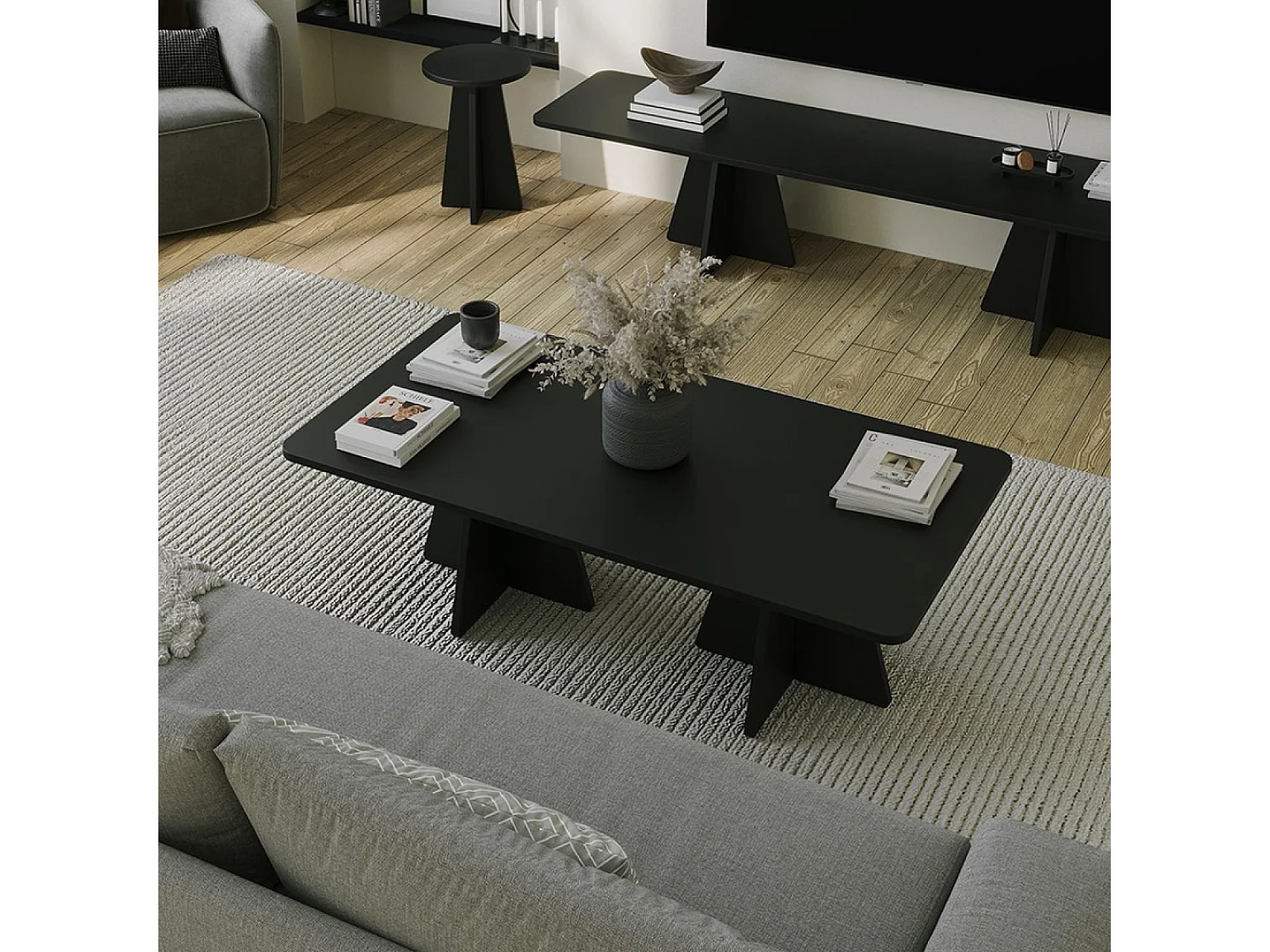 Table basse design noire SHAMP