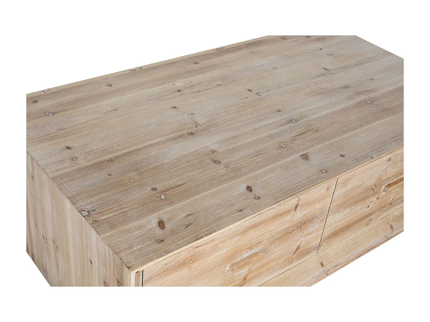 Table basse, table de salon en bois coloris naturel - longueur 130 x profondeur 70 x Hauteur 46 cm