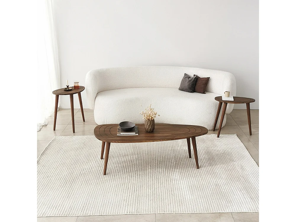 Table basse bois massif en noyer 115cm RANA