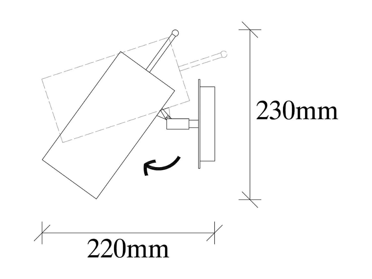 Applique murale orientable finition or ALICE