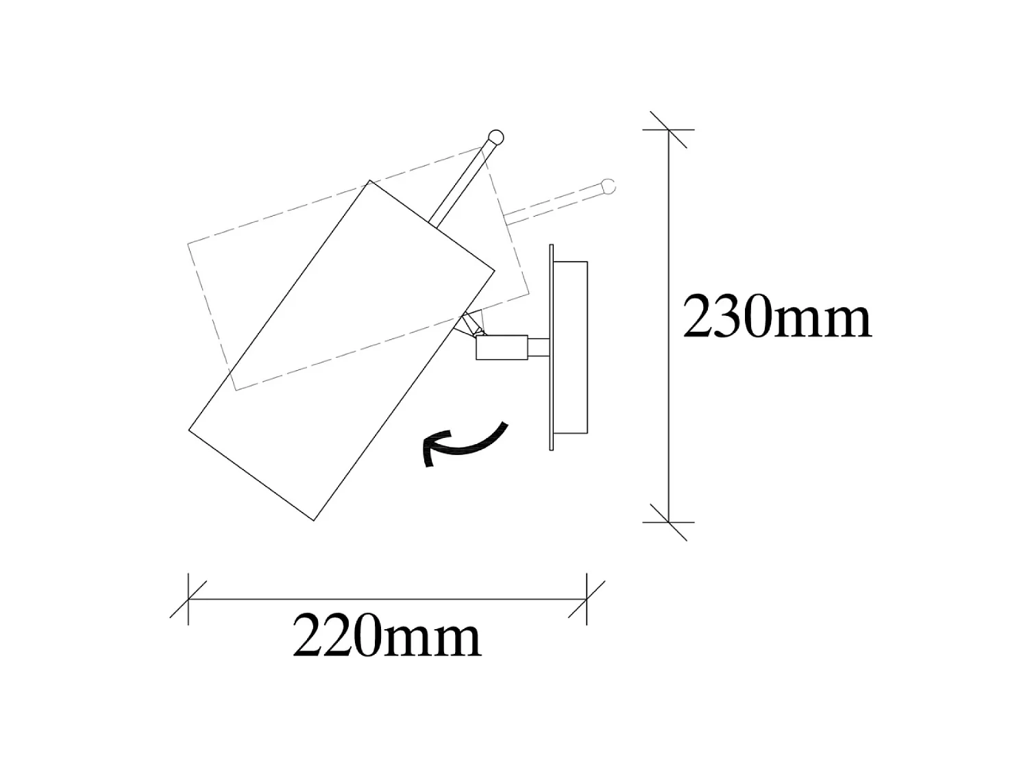 Applique murale orientable finition or ALICE