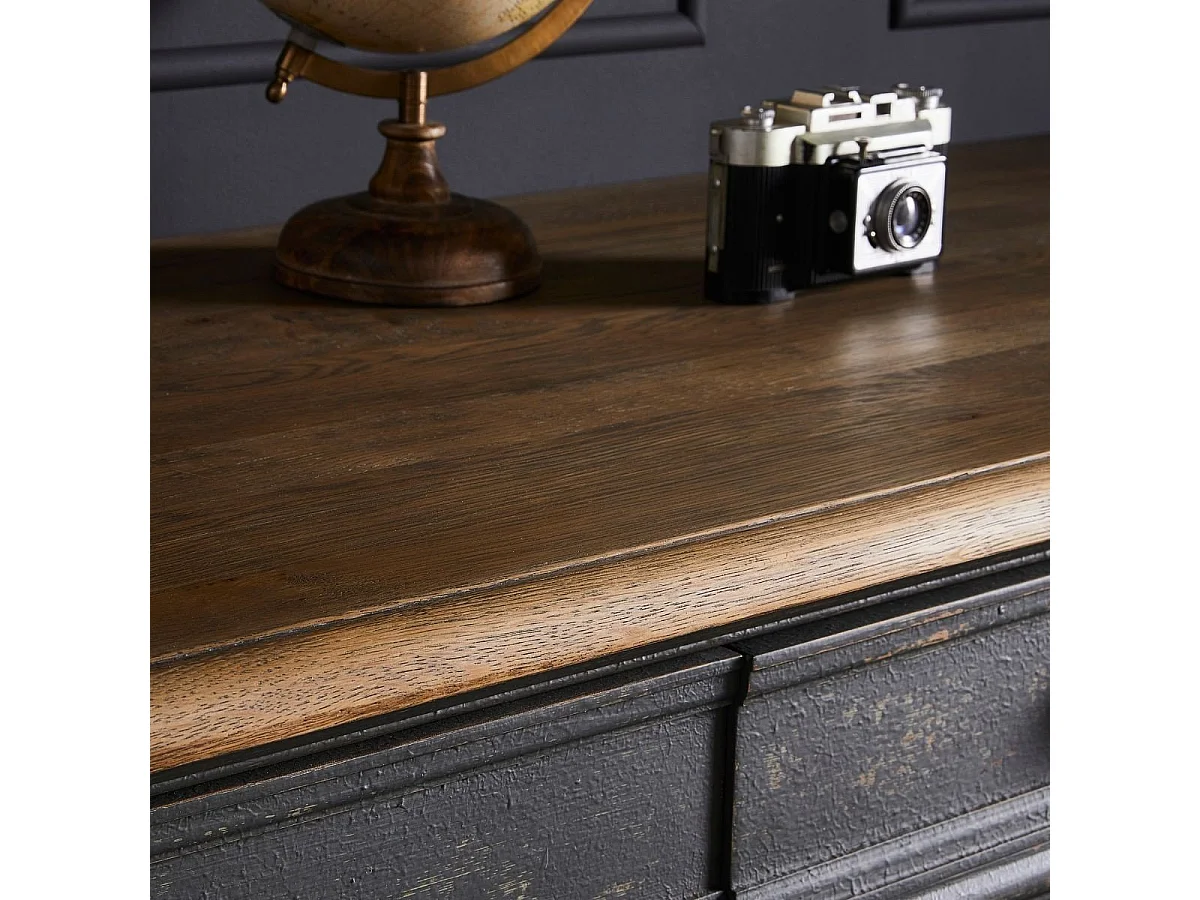 Konsole aus Kiefer und massivem Eichenholz - POMPONNE