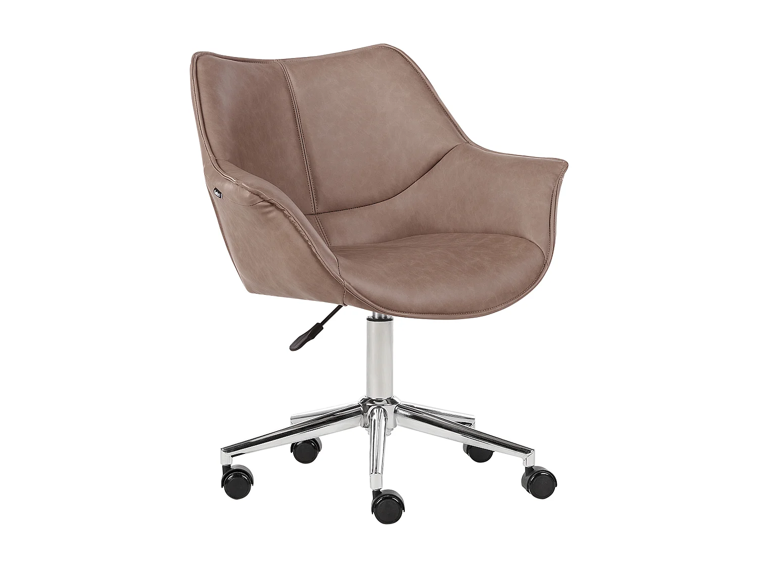 Chaise de bureau NEWDALE Cuir PU Marron clair