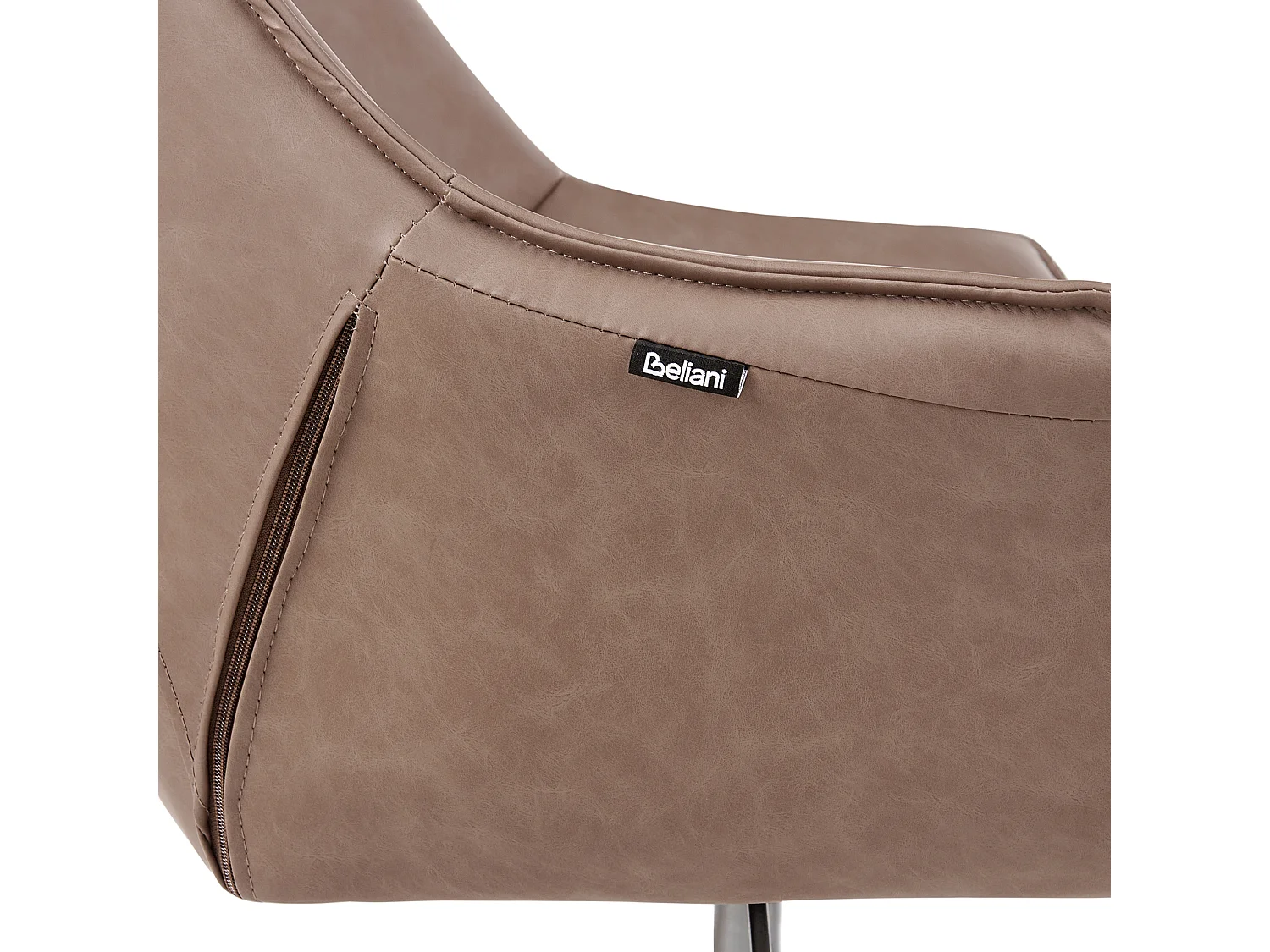 Chaise de bureau NEWDALE Cuir PU Marron clair