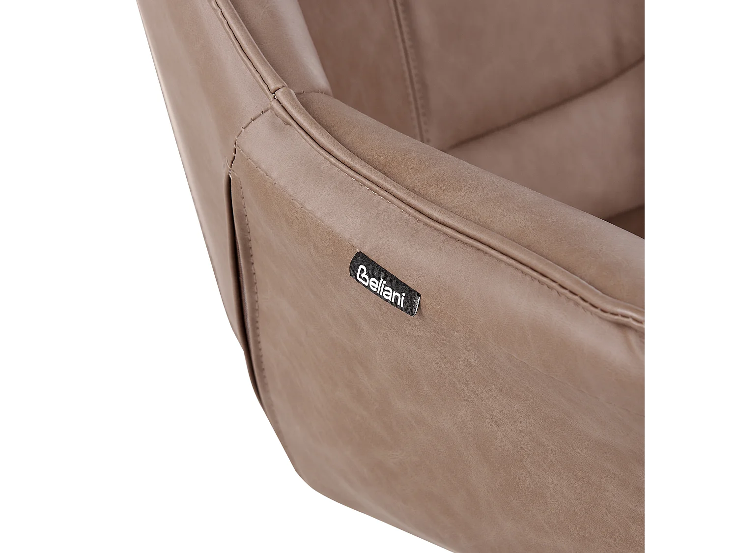 Chaise de bureau NEWDALE Cuir PU Marron clair