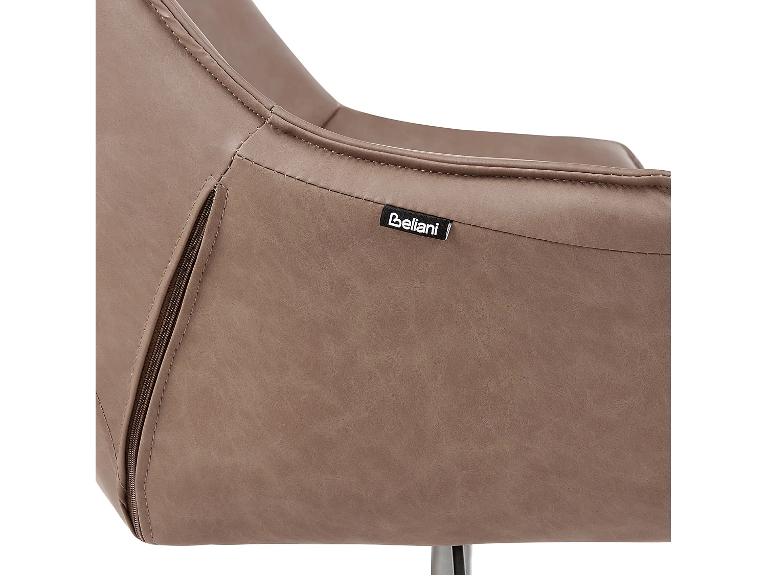 Chaise de bureau NEWDALE Cuir PU Marron clair