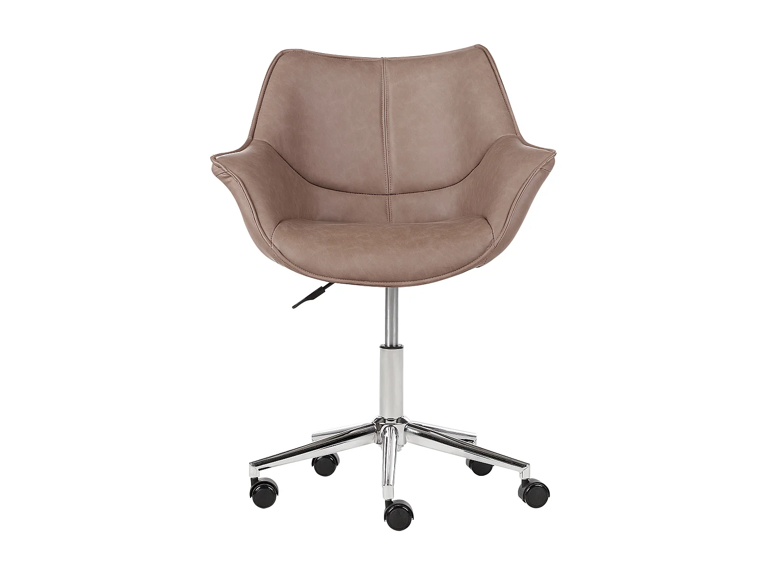 Chaise de bureau NEWDALE Cuir PU Marron clair