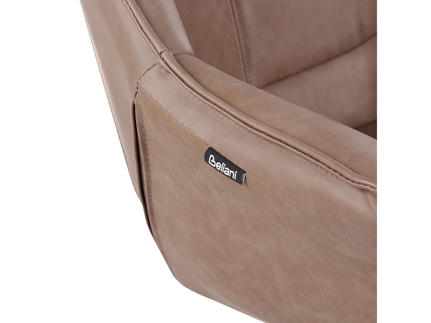 Chaise de bureau NEWDALE Cuir PU Marron clair