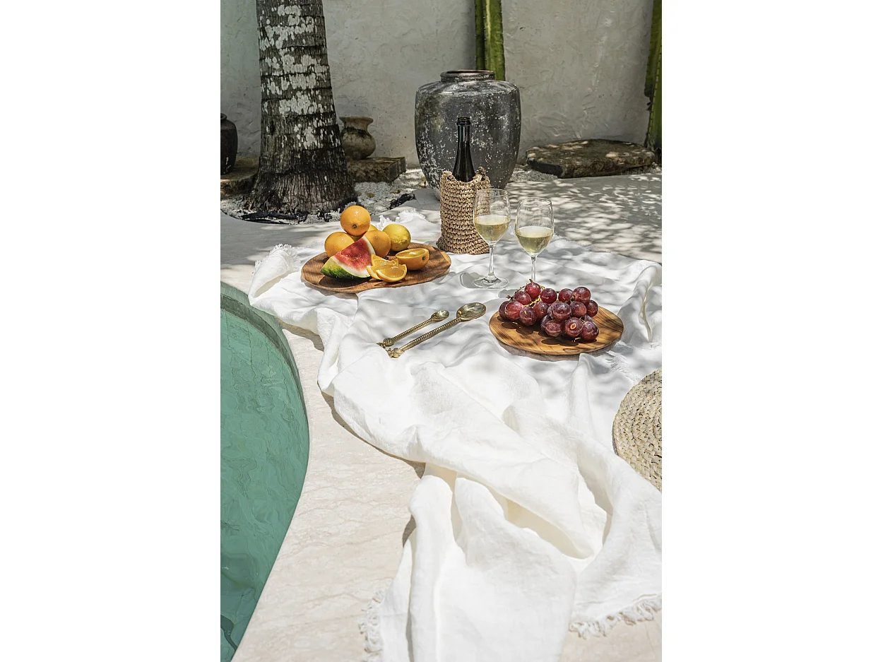 La Nappe En Lin - Blanc - 150x150