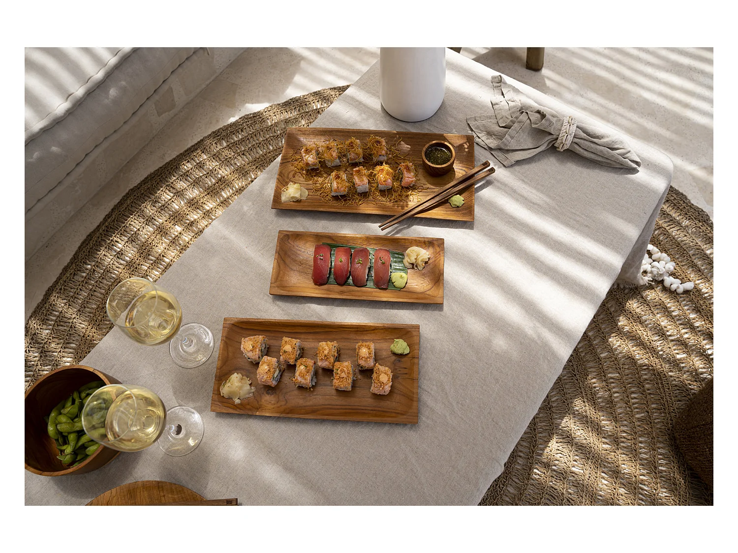 La Nappe en Lin - Beige - 150x150