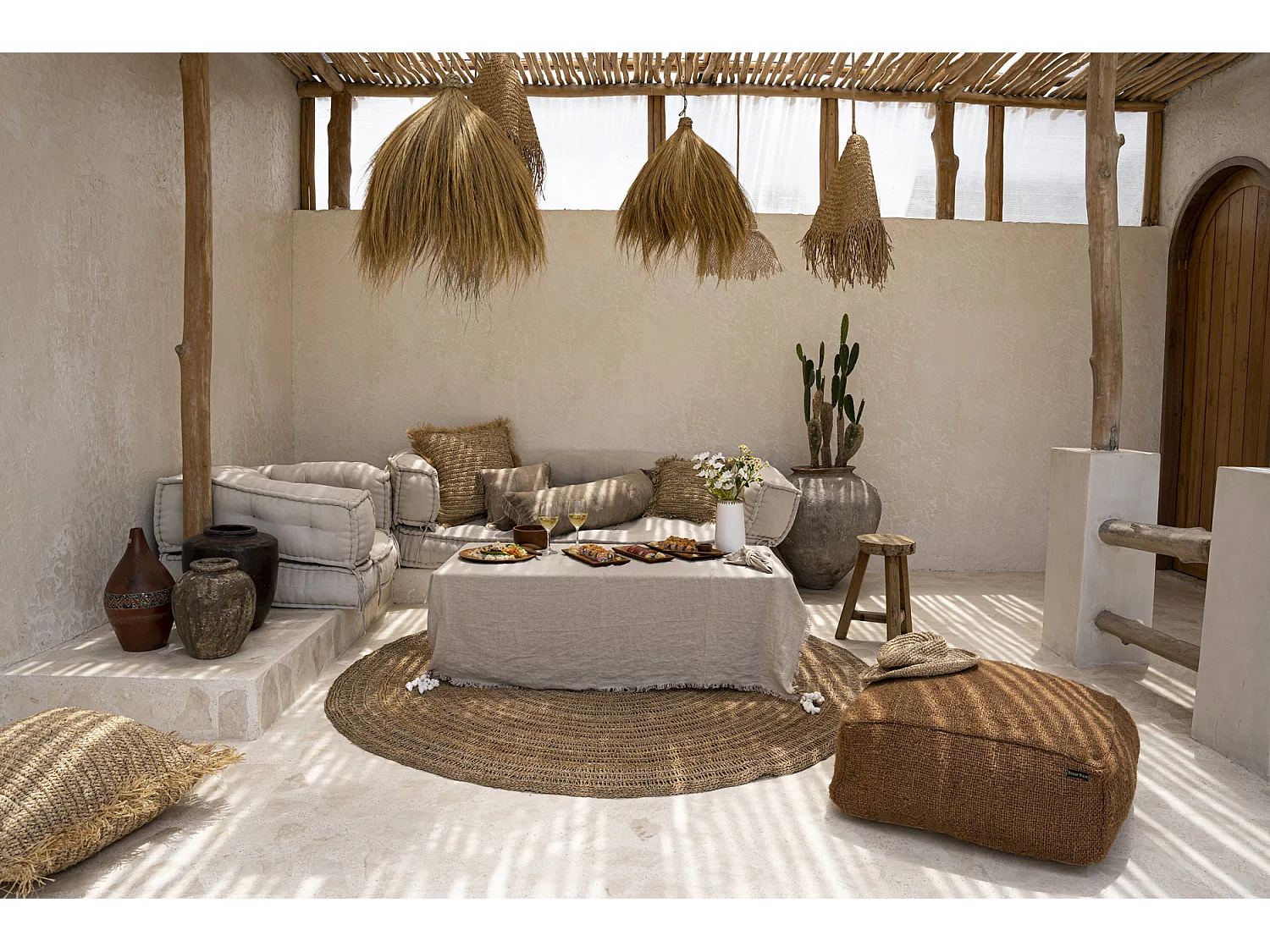 La Nappe en Lin - Beige - 150x150