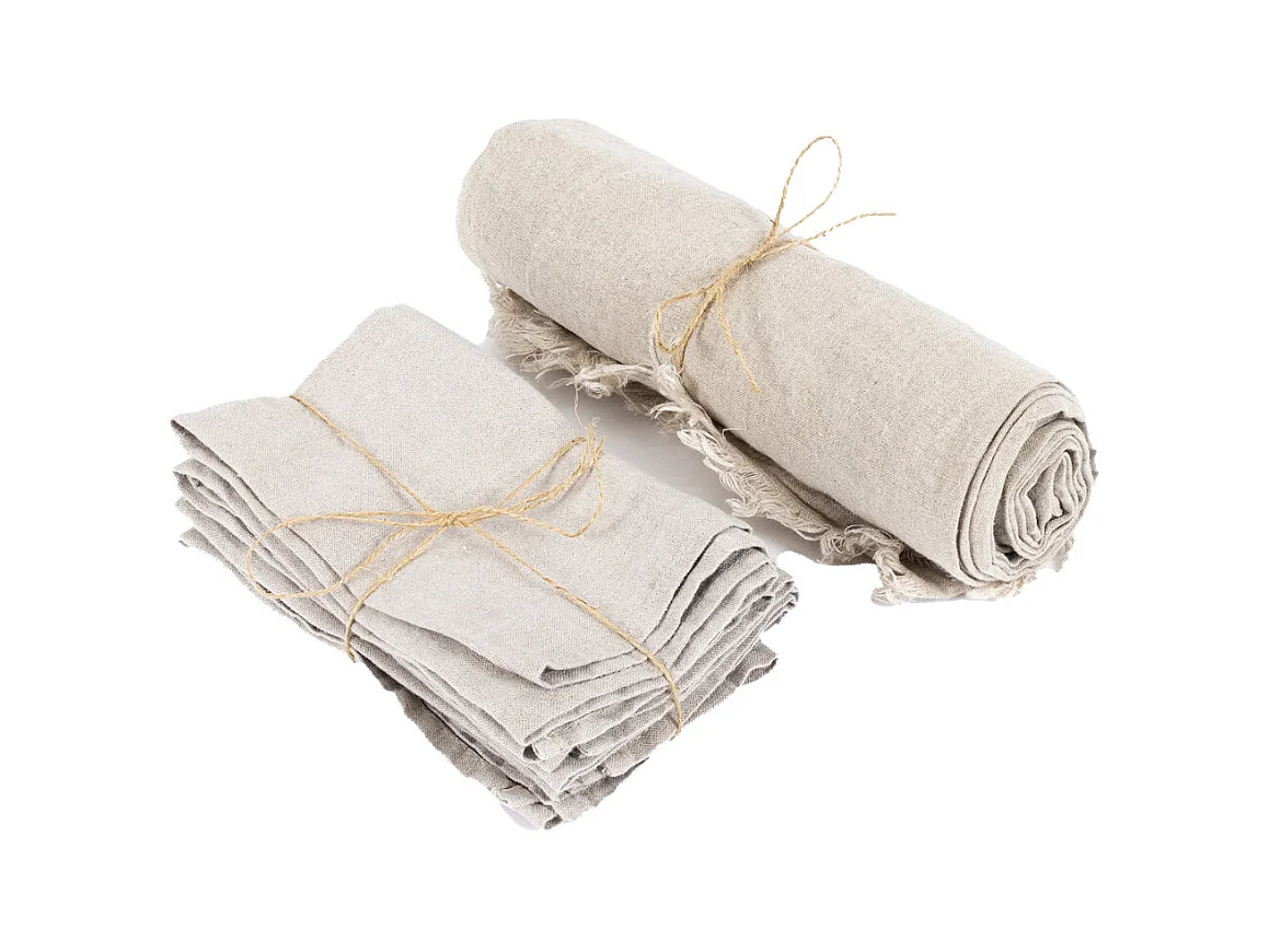 La Nappe en Lin - Beige - 150x150