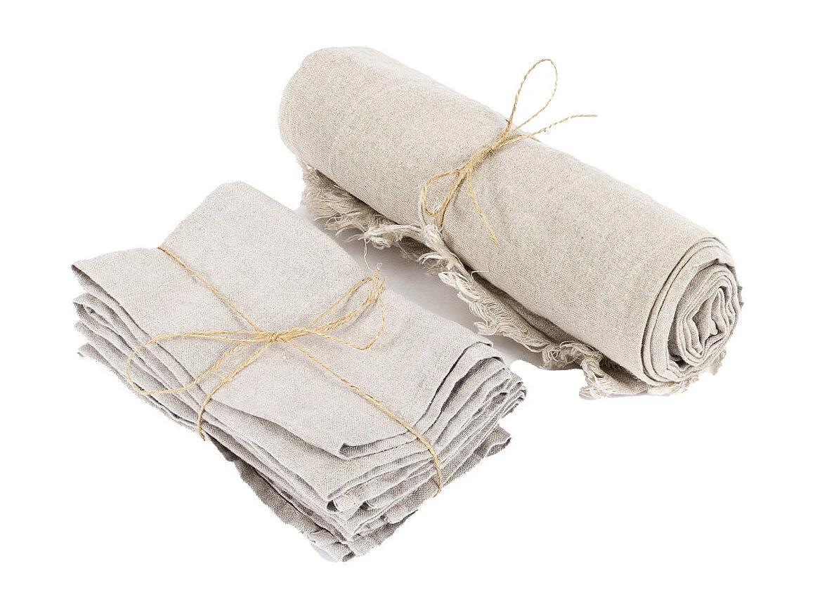 Das Leinen Tischtuch - Beige - 150x150
