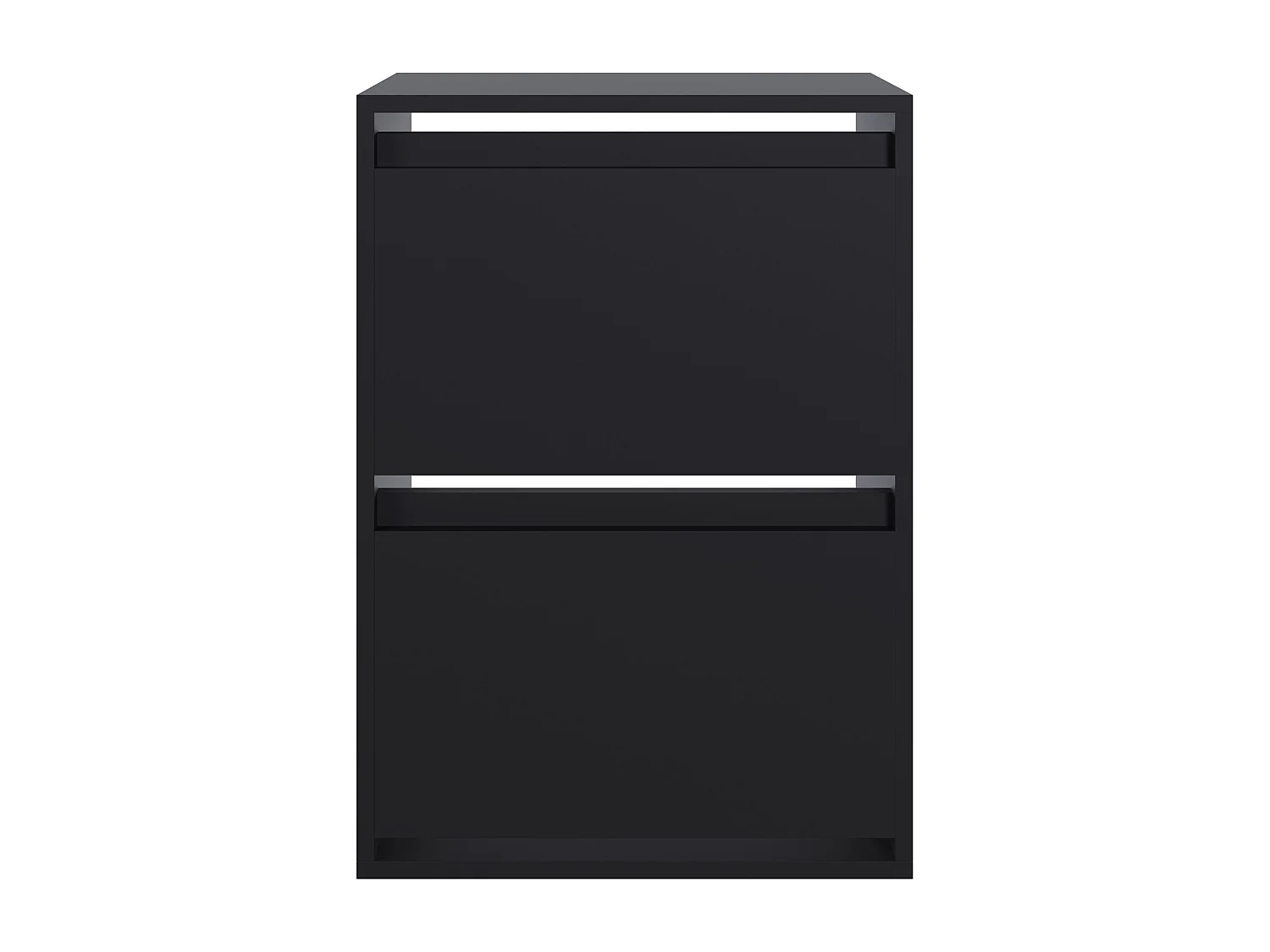 Mueble zapatero colgante 2 puertas - 50 cm - negro - BEMMI