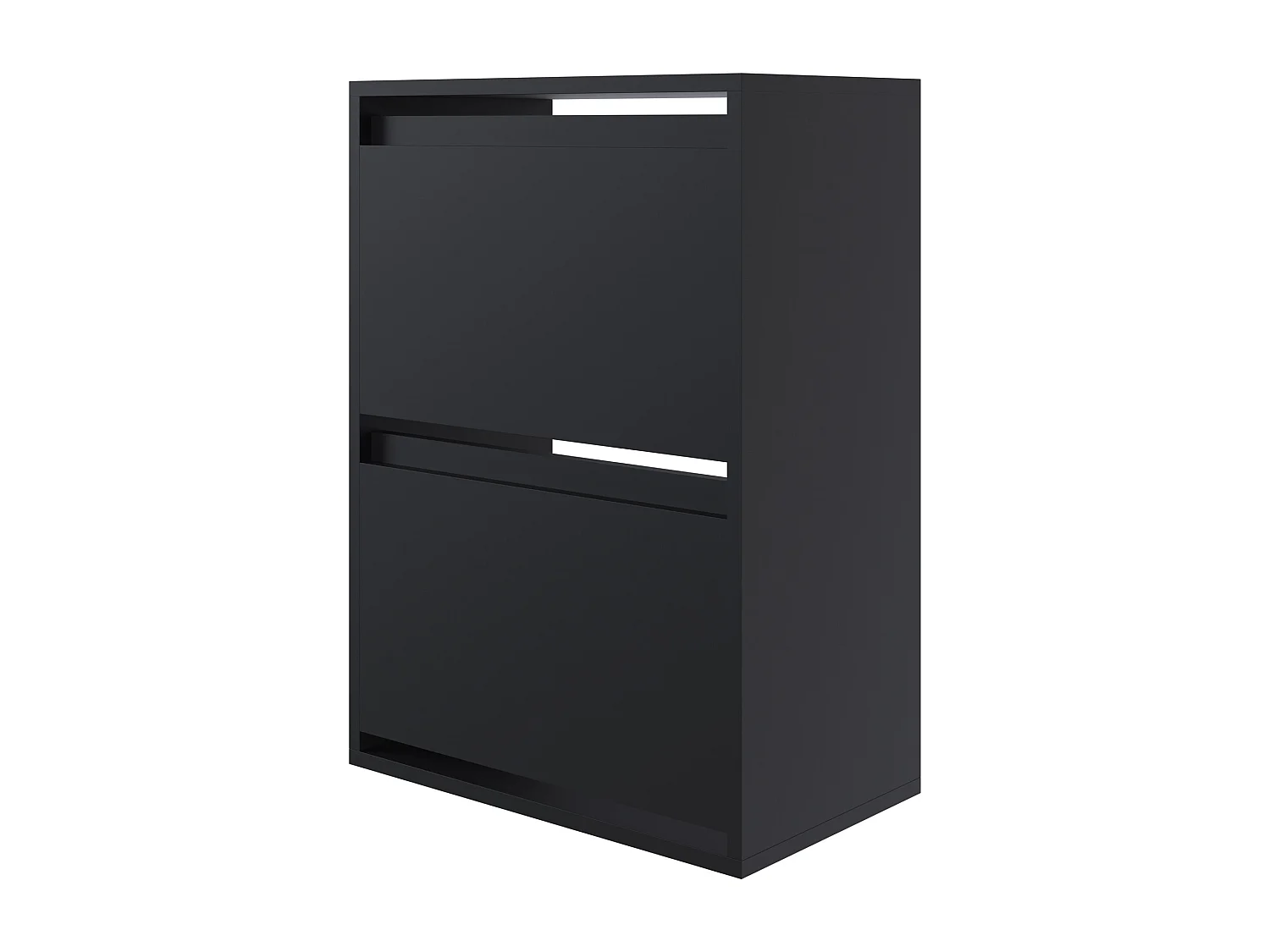 Mueble zapatero colgante 2 puertas - 50 cm - negro - BEMMI