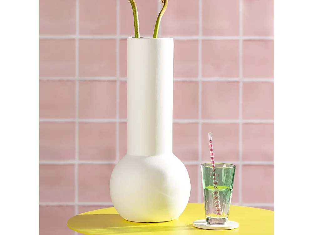 Vase Brera H42cm Blanc  Leonardo