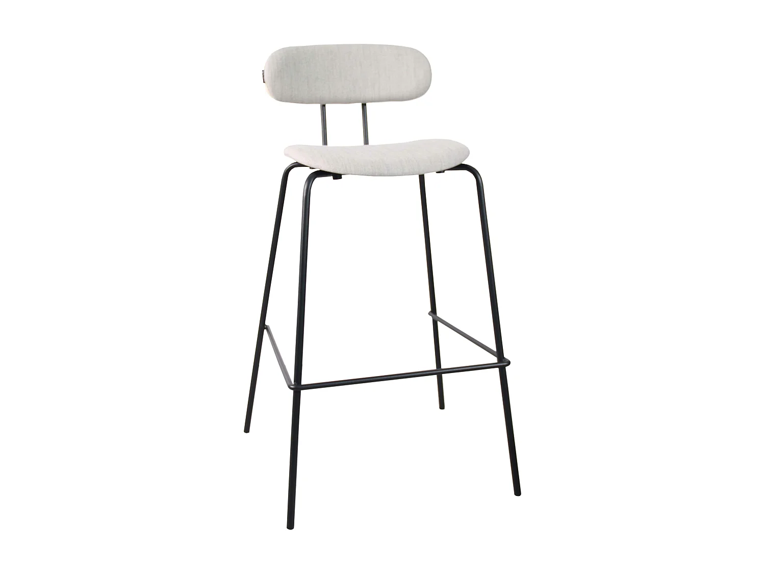 Lot de 2 chaises hautes en acier et bois gris