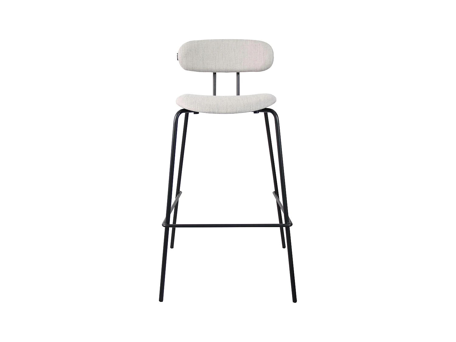 Lot de 2 chaises hautes en acier et bois gris