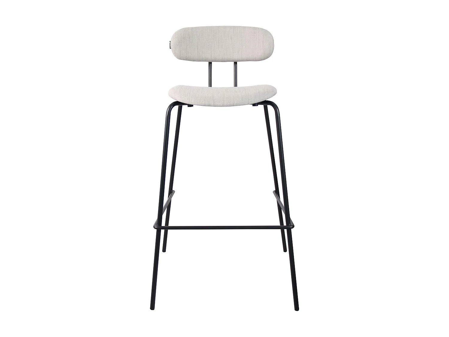 Lot de 2 chaises hautes en acier et bois gris