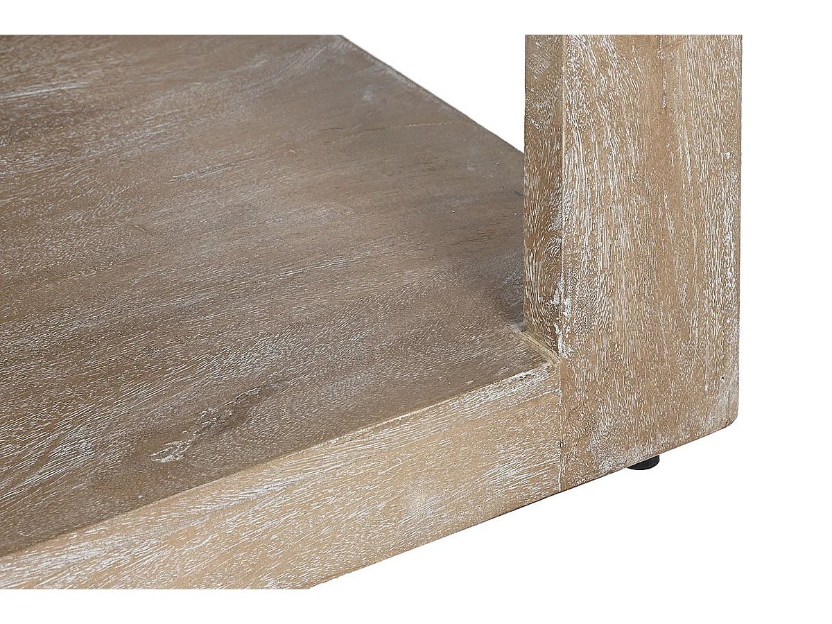 Table basse, table de salon en bois massif coloris naturel - longueur 120 x profondeur 58 x Hauteur 45 cm