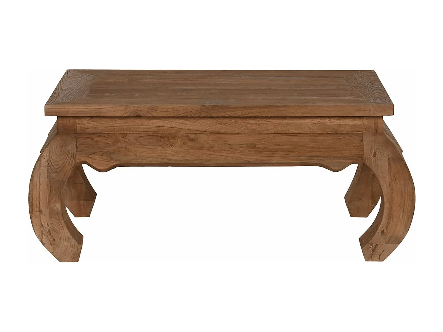 Table basse, table de salon en bois recyclé coloris naturel - longueur 100 x profondeur 60 x Hauteur 42 cm