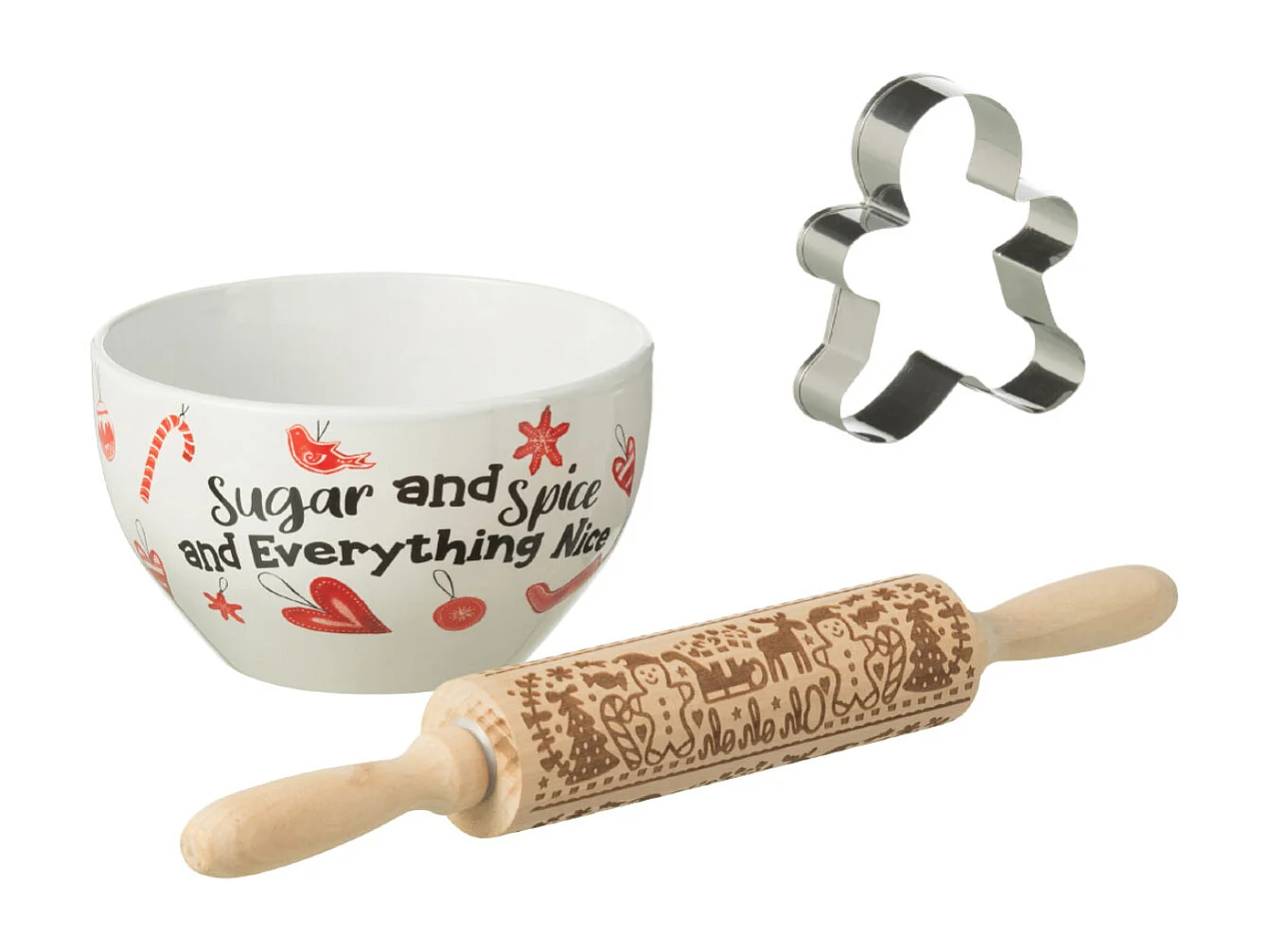 Set de Pâtisserie de Noël "Pain d'Épice" 35cm Multicolore