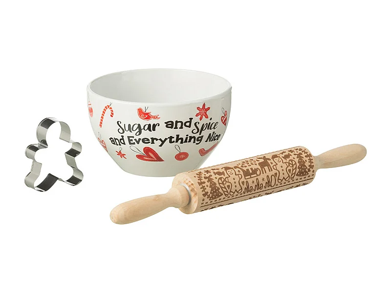 Set de Pâtisserie de Noël "Pain d'Épice" 35cm Multicolore