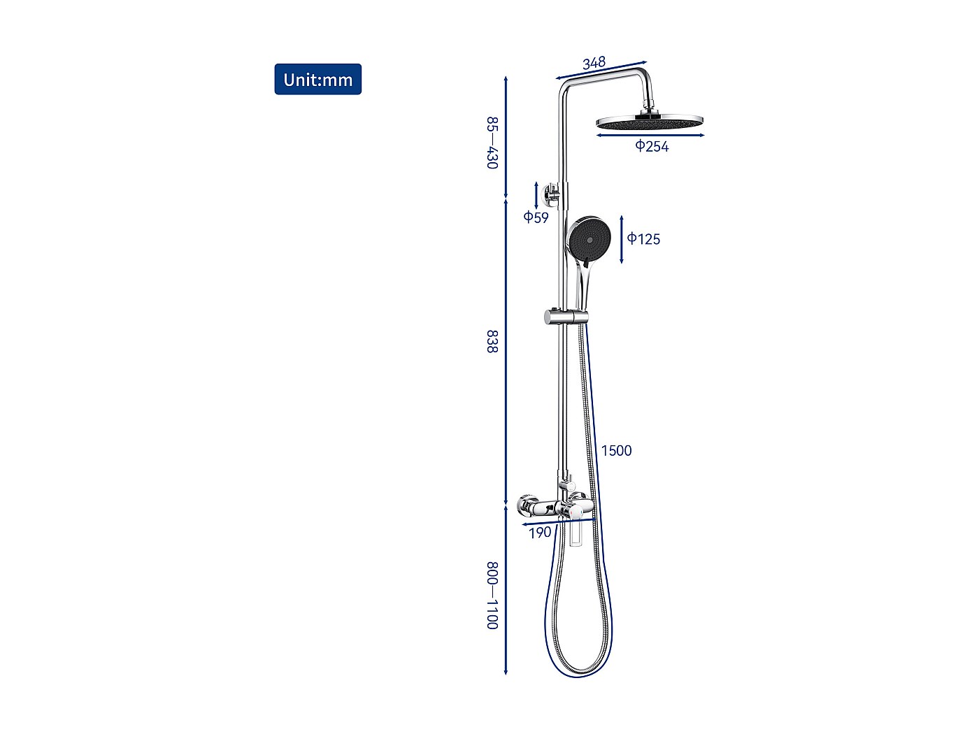 Tegelprofiel Faktum Recht RVS Zwart Geborsteld - Gunmetal 11 mm - 250 cm