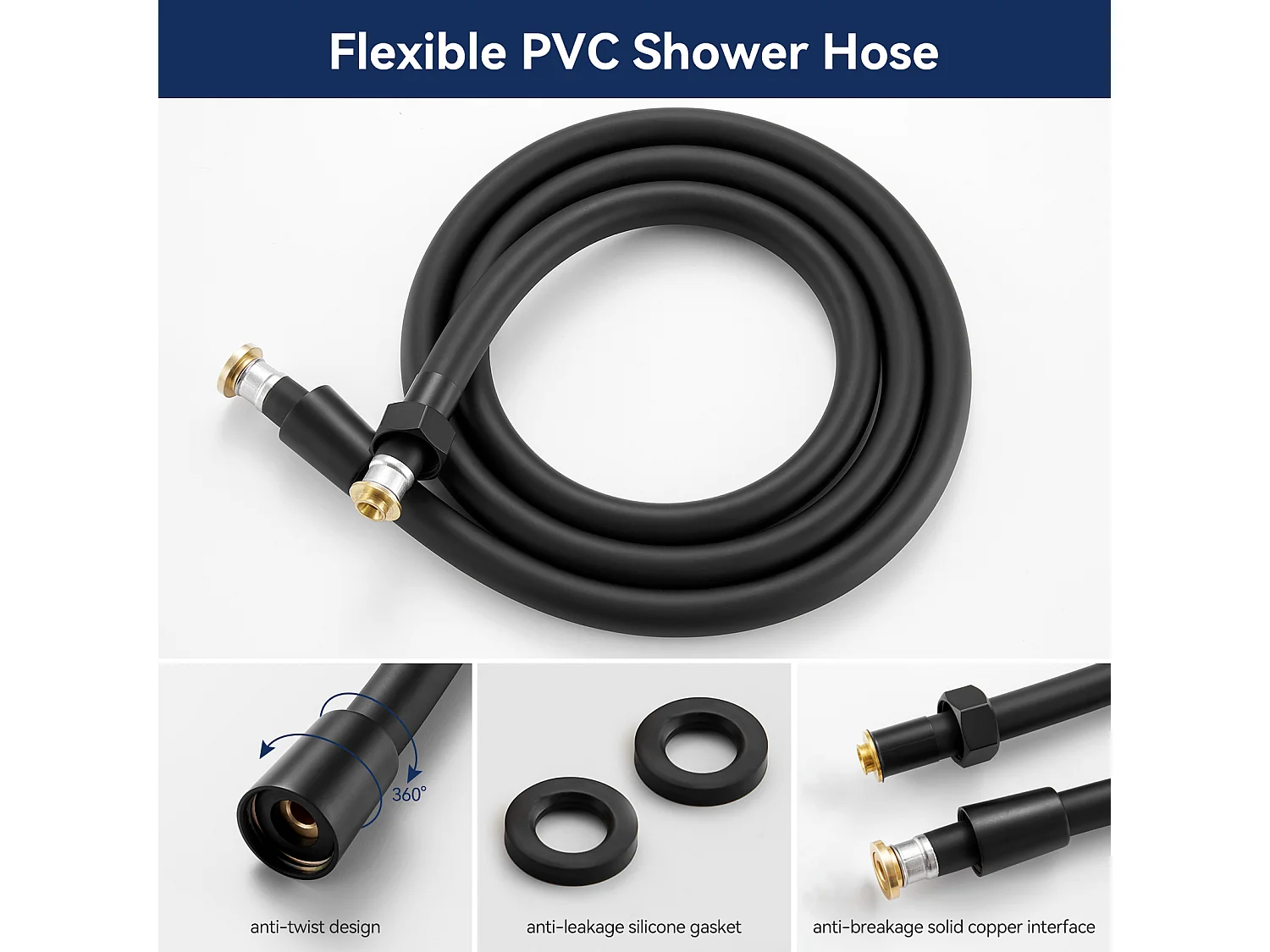 Thermostat-Duschsäule 38 °C mit Ablagetisch aus gehärtetem Glas, Wand-Thermostat-Wasserhahn-Set, Schwarz