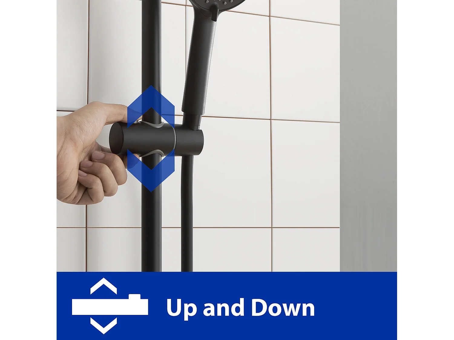 Colonne de douche thermostatique Noir , Cecipa max  Ensemble de Douche avec Pomme 230mm+Douchette 4 jets