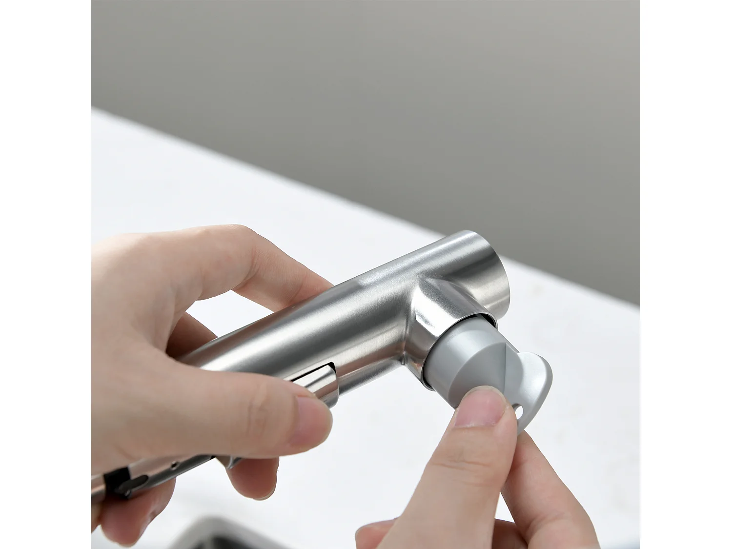 Cecipa max keukenkraan met sproeimengkraan Uittrekbare spoelbak met 2 jets 360° draaibare keukenmengkraan, EU-model