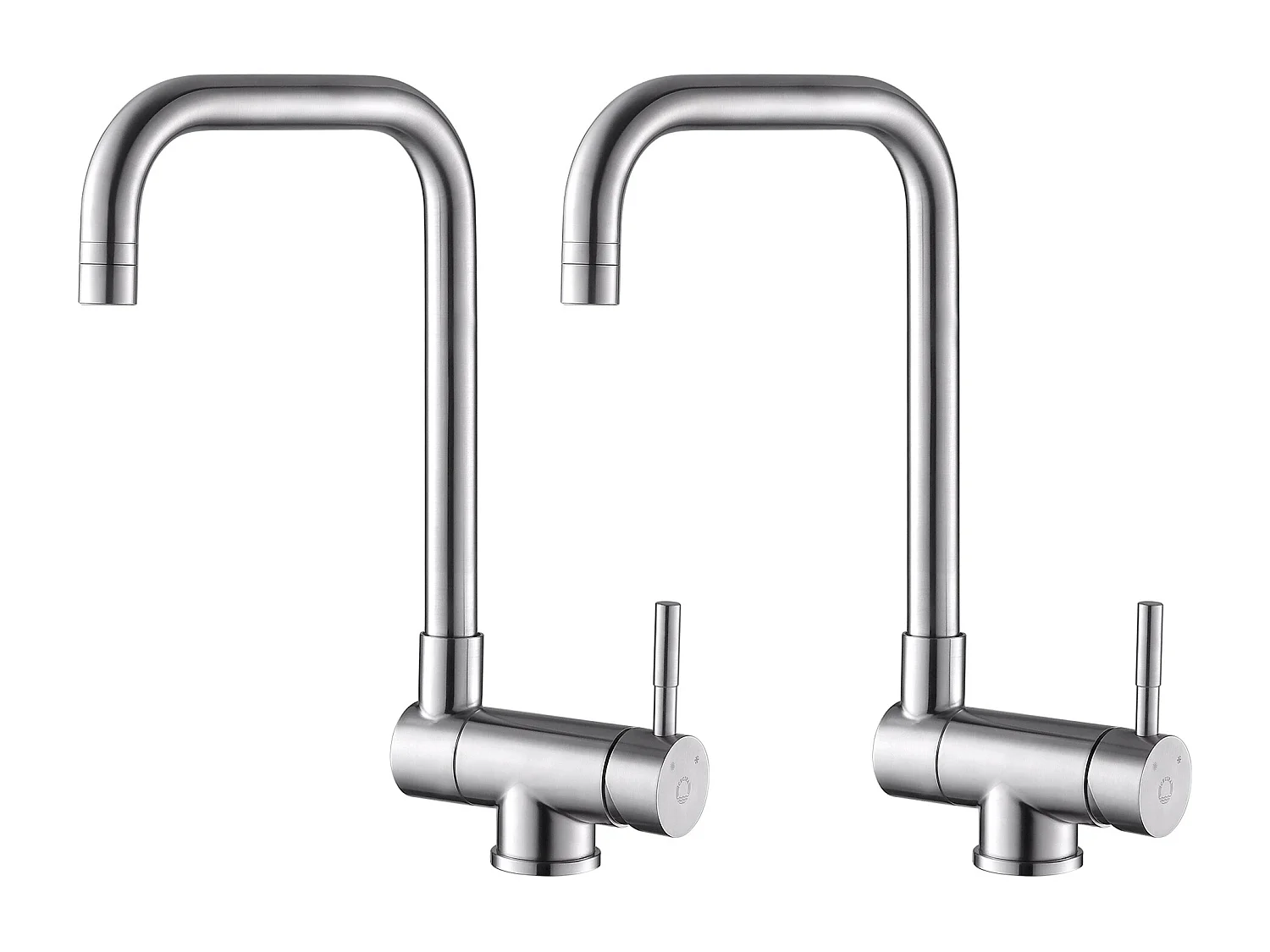 2PCS Cecipa max Robinet de Cuisine Rabattable 2 Jets aux Choix, Mitigeur Evier Repliable Inox devant Fenêtre, Robinet Évier Pivotant à 360º,EU Modèle