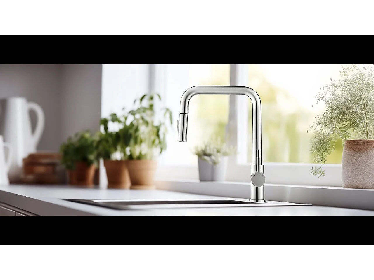 Cecipa max Zwarte Keukenmixer met Uittrekbare Sproeier + Zwarte Keukenzeepdispenser