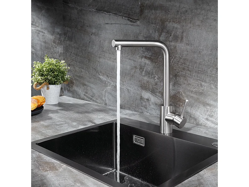 Rubinetto da cucina Cecipa max, rubinetto monocomando, miscelatore da cucina in acciaio inossidabile, miscelatore per lavello da cucina, modello UE