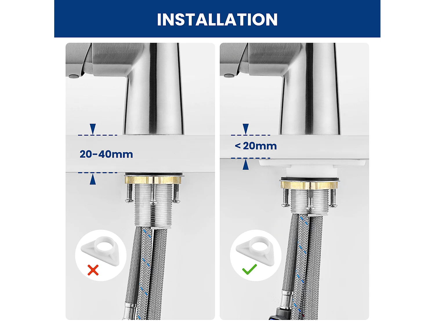 Cecipa max keukenmengkraan met uittrekbare spray - wastafelkraan met 3 waterafvoermodi - keukenmengkraan van geborsteld roestvrij staal, EU-model