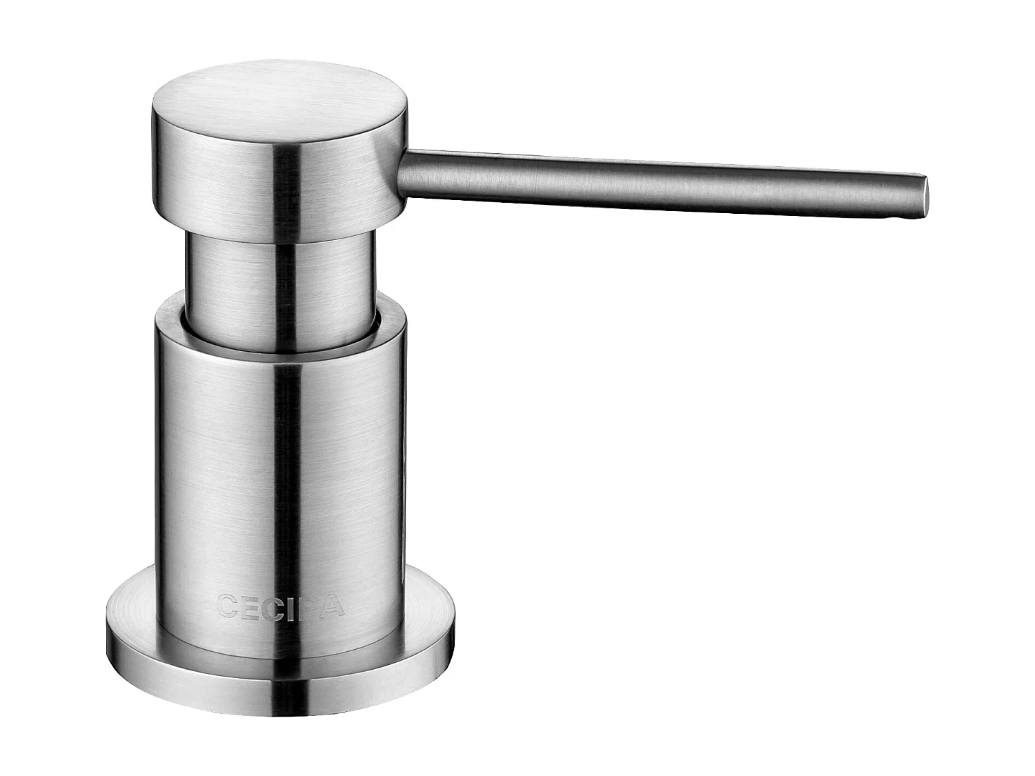 Cecipa max Rubinetti Cucina con Doccia Estraibile Miscelatore Lavello Cucina 2 Getti + Dispenser Sapone Cucina Spazzolato