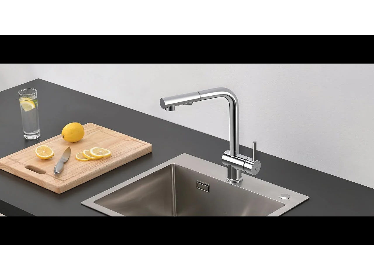 Cecipa max Geborstelde Keukenmengkraan met Uittrekbare Sproeier - Wastafelkraan met 2 waterafvoermodi - 360° Draaibaar, EU-model