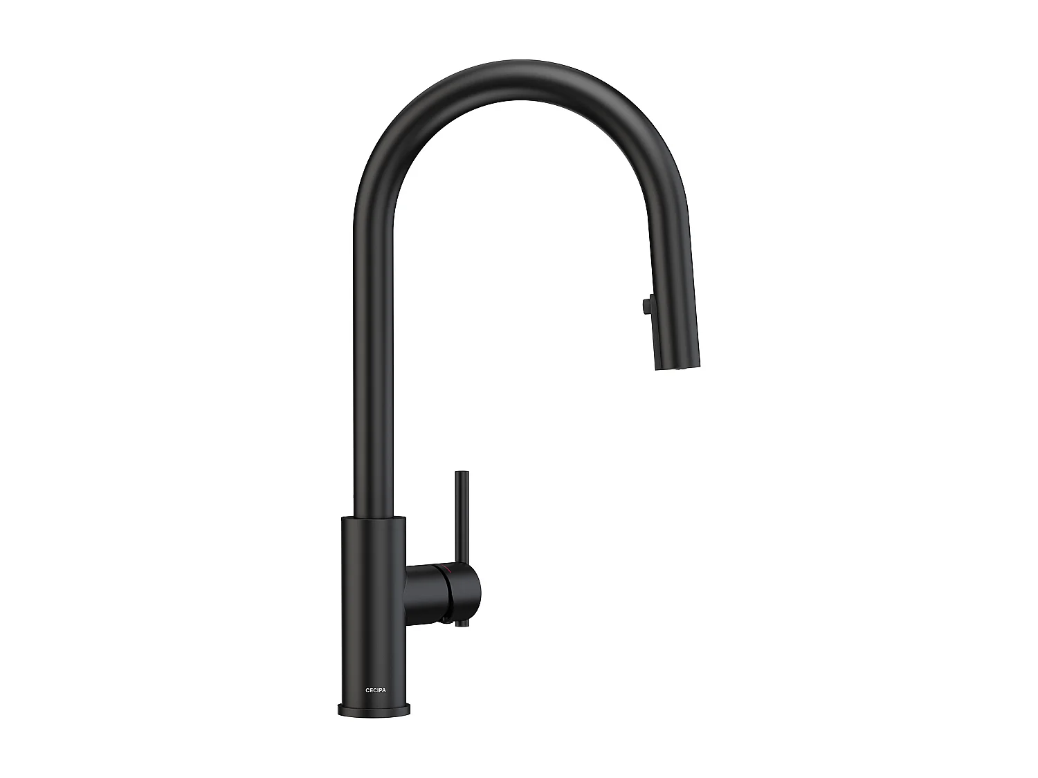 Cecipa max Mezclador de cocina con ducha extraíble Grifo de cocina giratorio 360 con 2 chorros a elegir Grifería negra de alta calidad, modelo EU