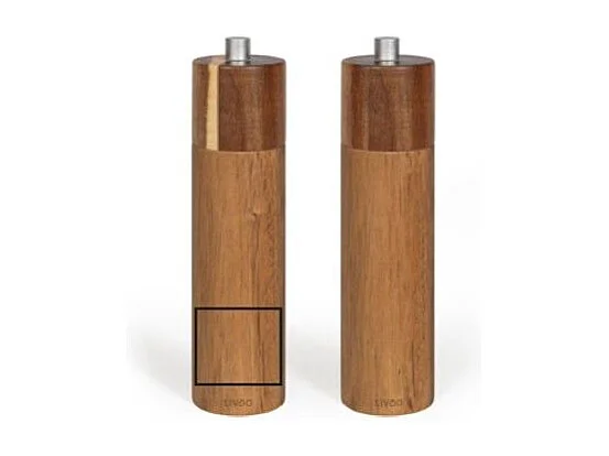 Livoo Set de 2 moulins sel et poivre manuels - MEN425