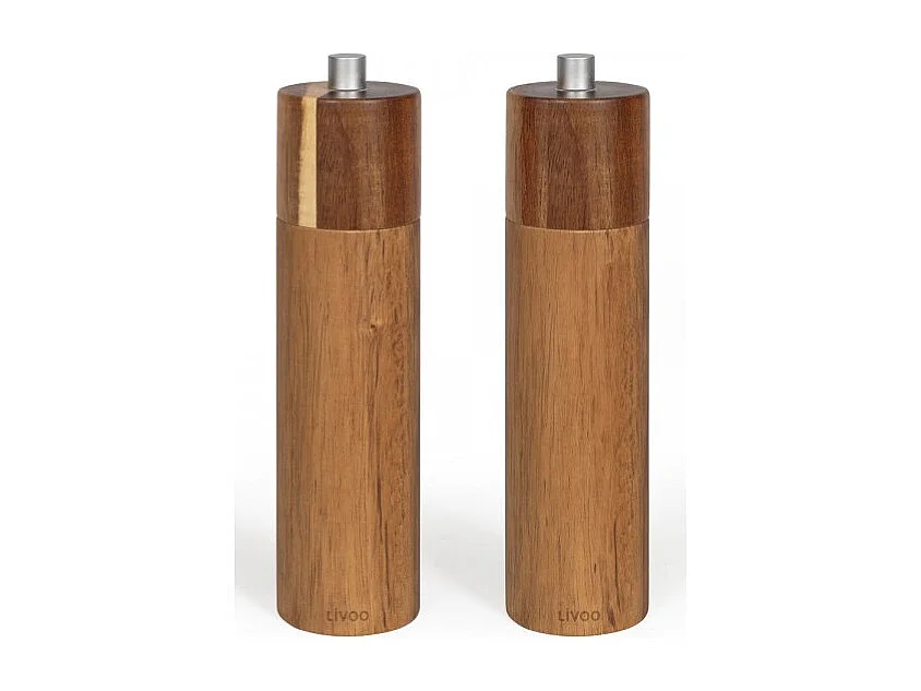 Livoo Set de 2 moulins sel et poivre manuels - MEN425