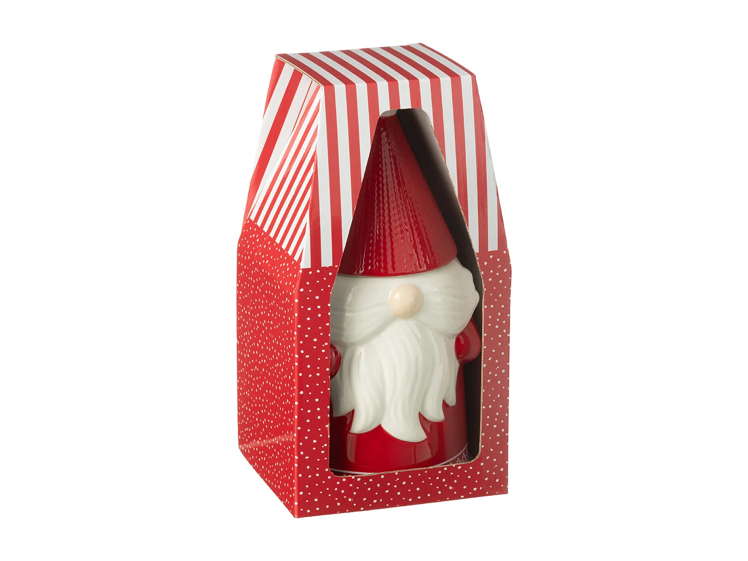 Boîte à Biscuits en Céramique "Père Noël" 33cm Rouge