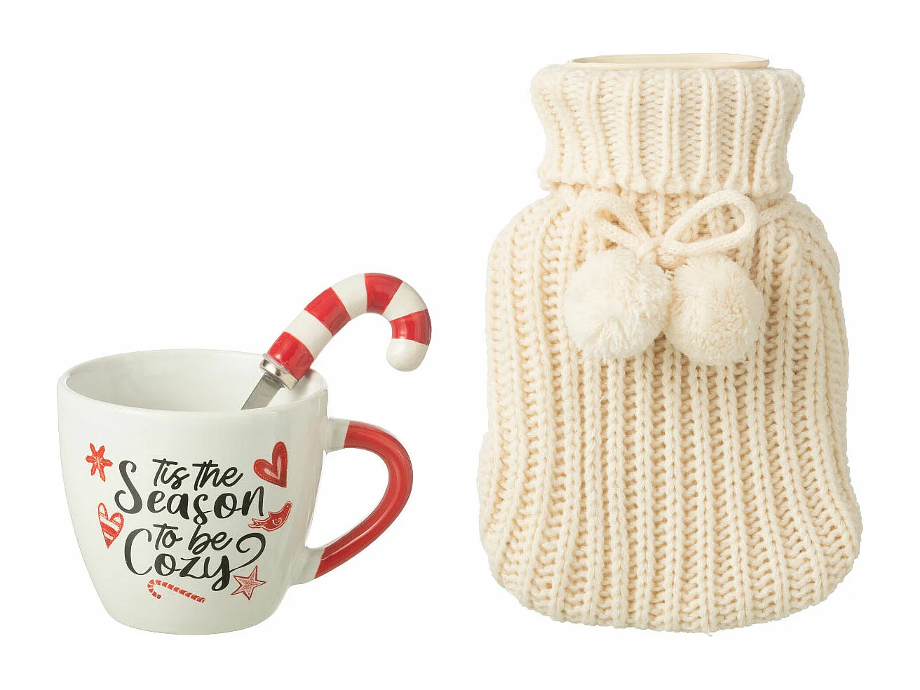 Tasse Avec Cuillère & Bouillotte "Cozy" 21cm Multicolore