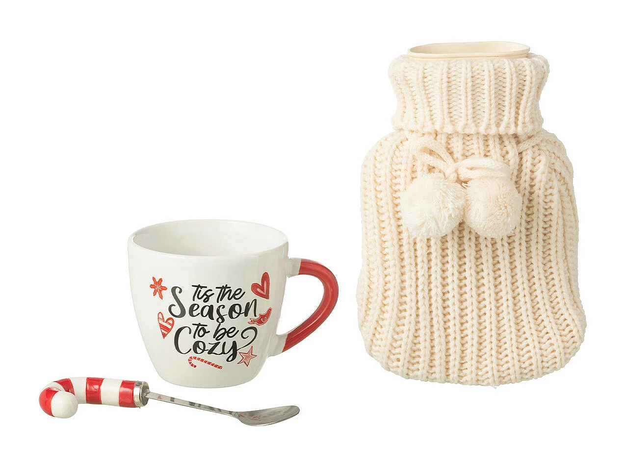Tasse Avec Cuillère & Bouillotte "Cozy" 21cm Multicolore