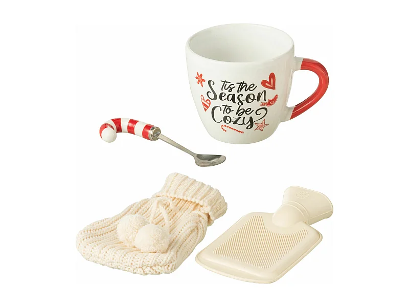 Tasse Avec Cuillère & Bouillotte "Cozy" 21cm Multicolore