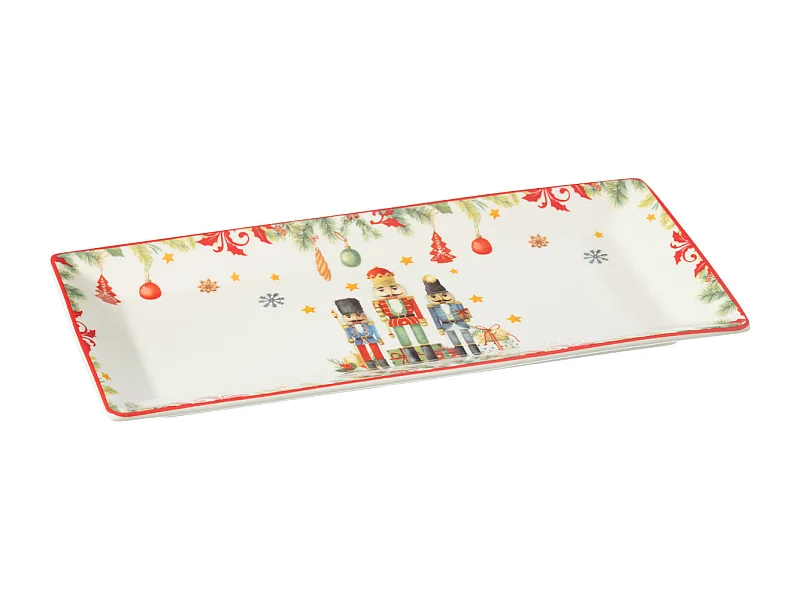 Assiette de Présentation de Noël "Casse-Noisette" 33cm Blanc