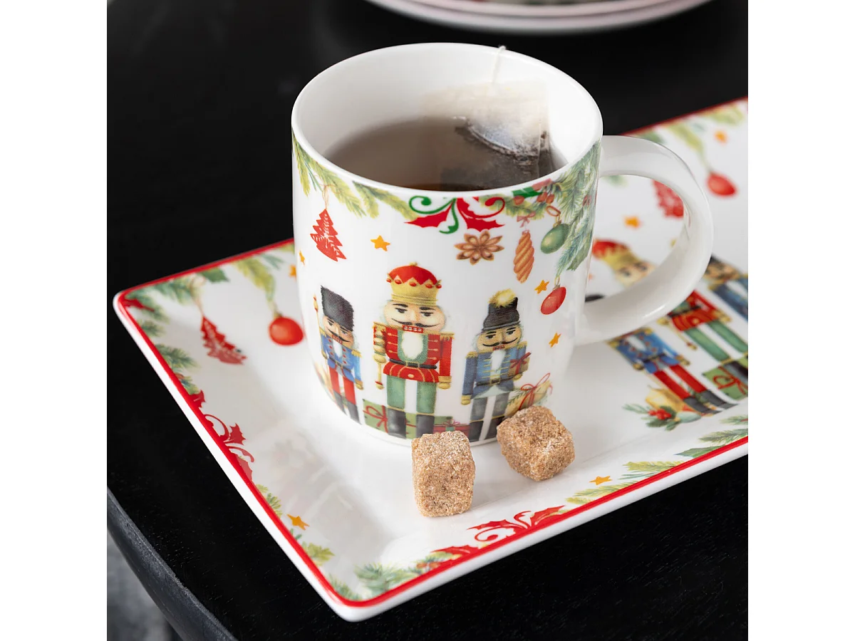 Assiette de Présentation de Noël "Casse-Noisette" 33cm Blanc