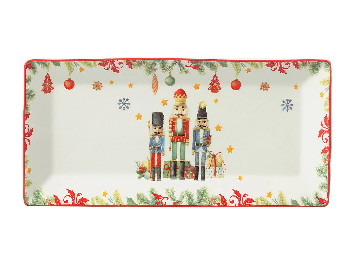 Assiette de Présentation de Noël "Casse-Noisette" 33cm Blanc