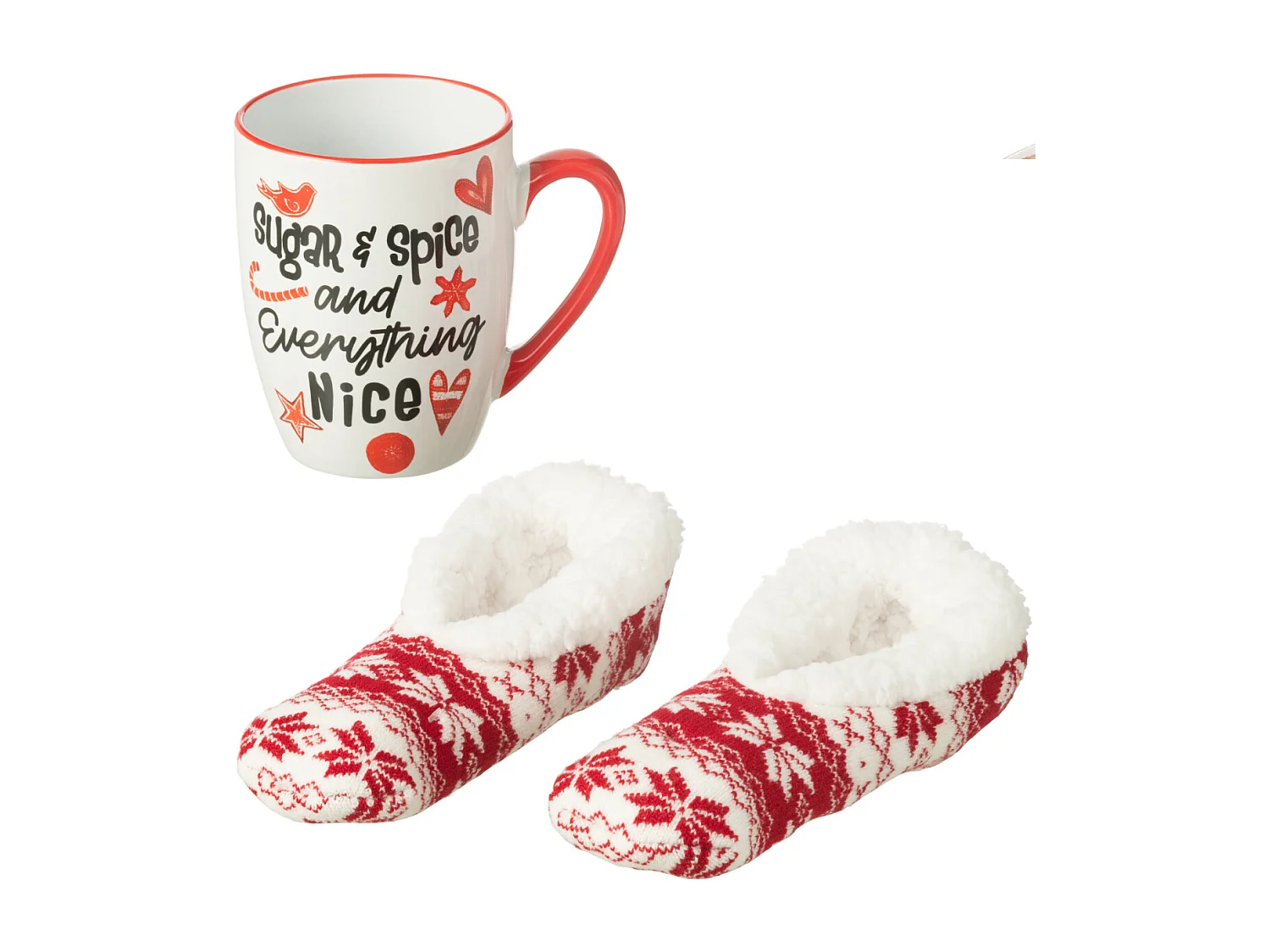 Mug en Céramique & Chausson "Nice" 22cm Rouge