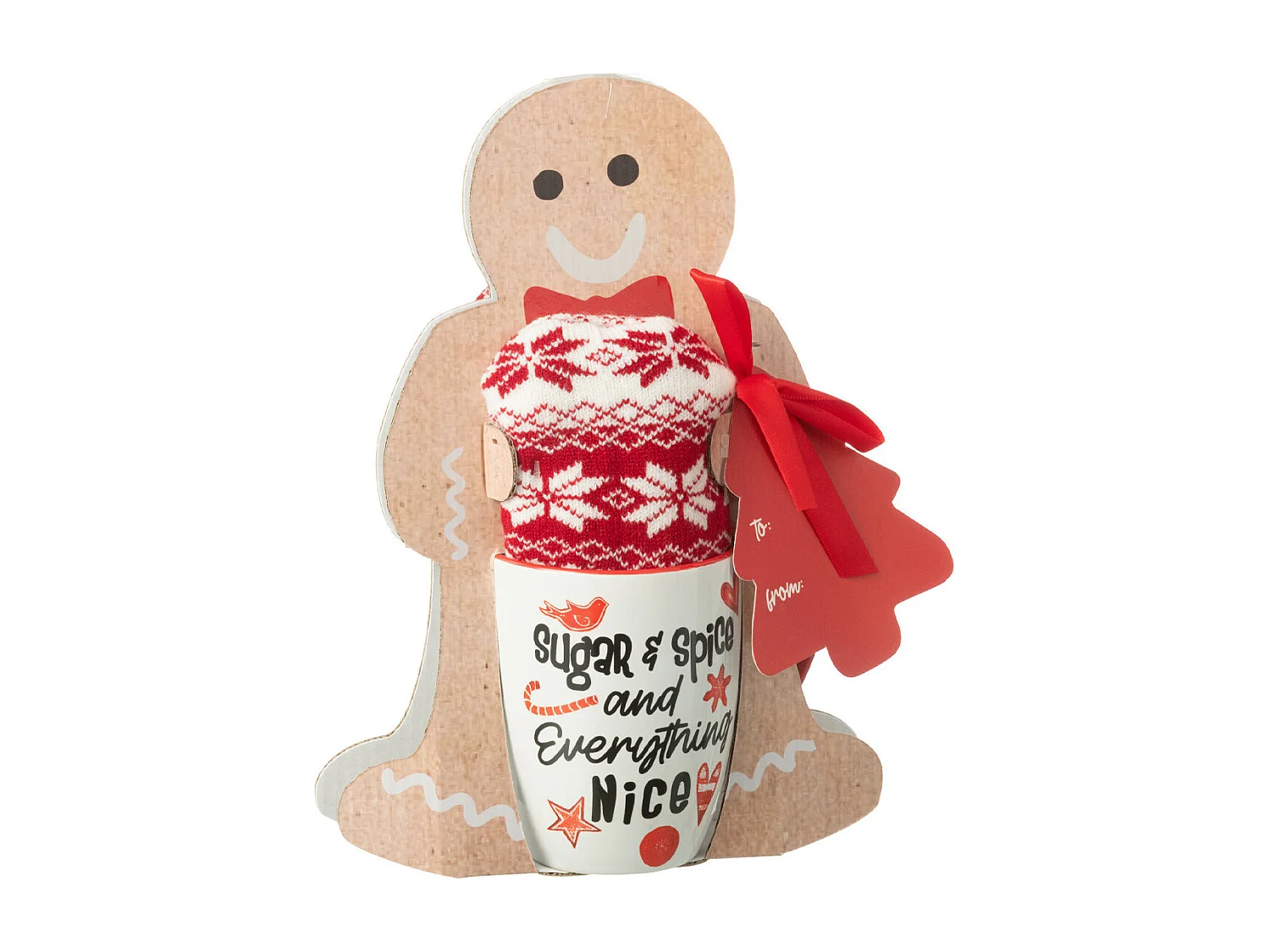 Mug en Céramique & Chausson "Nice" 22cm Rouge