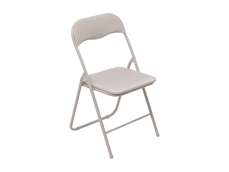 Chaise pliante en PVC - Beige